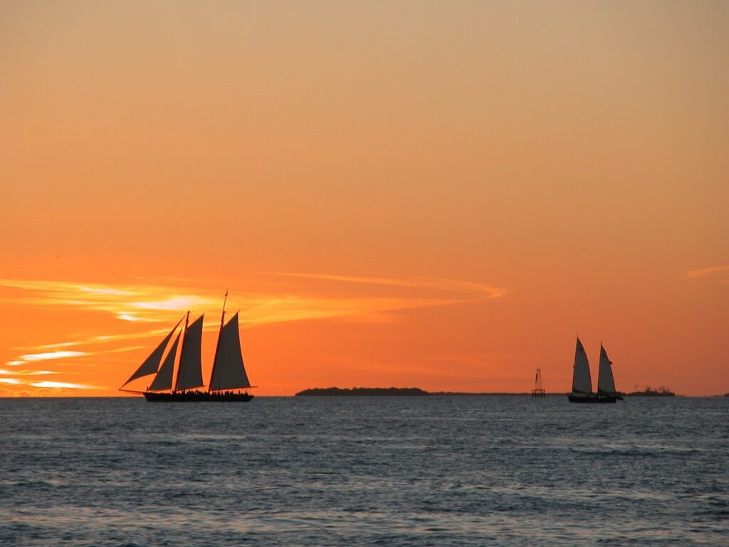 sunset on the keys
