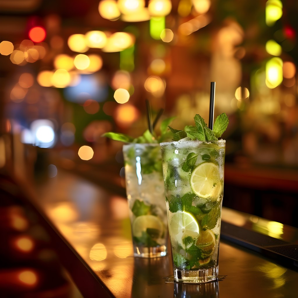 mojito on the bar